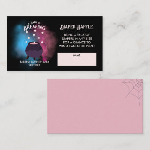 A Baby Is Brewing Spooky Gender Reveal Cauldron Enclosure Card