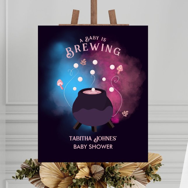 A Baby Is Brewing Spooky Gender Reveal Cauldron Foam Board (Creator Uploaded)