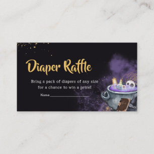 A Baby is Brewing Spooky Halloween Diaper Raffle Enclosure Card