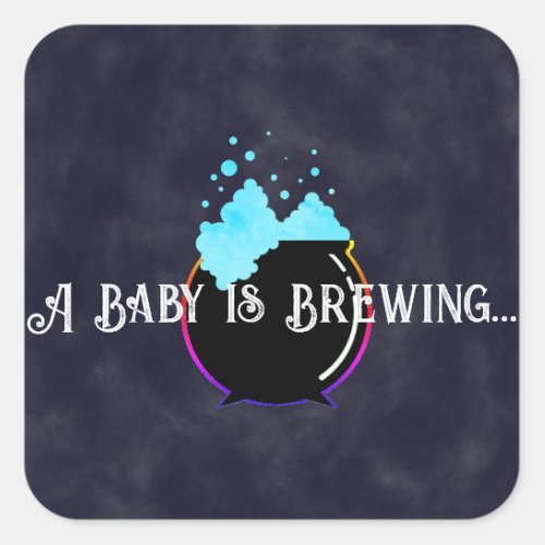 A Baby is Brewing Square Sticker