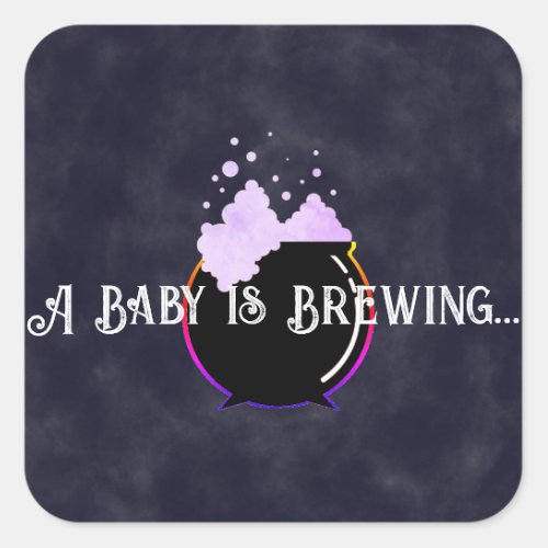 A Baby is Brewing Square Sticker