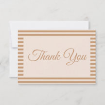A Baby is Brewing Striped Thank You Card