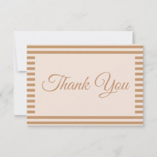 A Baby is Brewing Striped Thank You Card