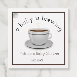 A Baby Is Brewing Tea Party Baby Shower Favor Tags