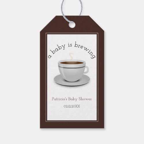 A Baby Is Brewing Tea Party Baby Shower Gift Tags