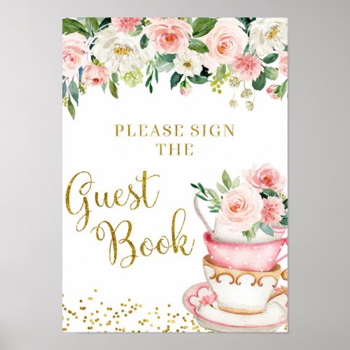 A Baby is Brewing Tea Party Baby Shower Guest Book