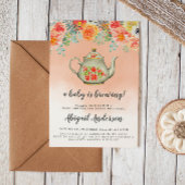 A Baby is Brewing Tea Party Baby Shower Invitation