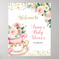 A Baby is Brewing Tea Party Baby Shower Poster