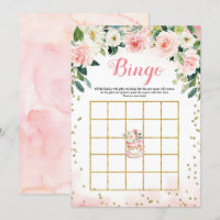 A Baby is Brewing Tea Party Bingo Game Card