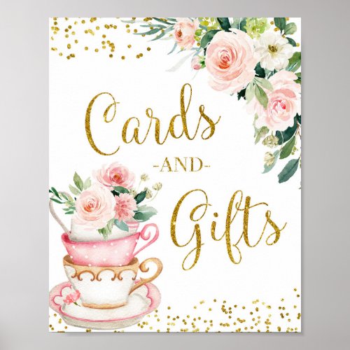 A Baby is Brewing Tea Party Cards and Gifts Sign