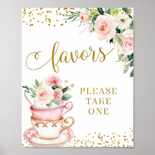 A Baby is Brewing Tea Party Favors Sign