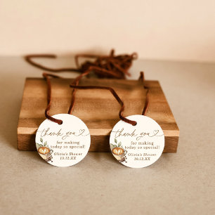 A Baby is Brewing Thank You Favor Tags, Coffee Tags
