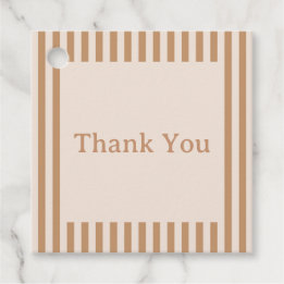 A Baby is Brewing Thank You Striped Favor Tags