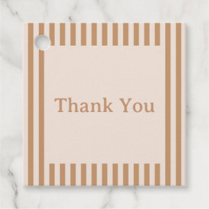 A Baby is Brewing Thank You Striped Favor Tags