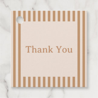A Baby is Brewing Thank You Striped Favor Tags