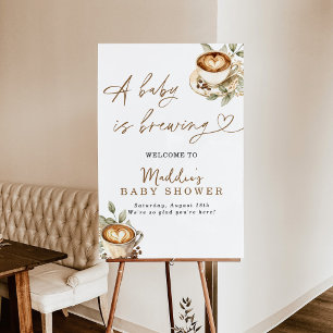 A Baby is Brewing Welcome Sign Coffee Baby