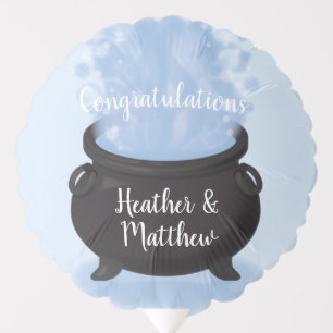 A Baby is Brewing Witch Baby Shower Blue Balloon