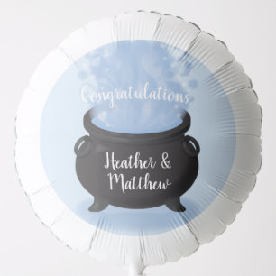 A Baby is Brewing Witch Baby Shower Gothic Blue Balloon