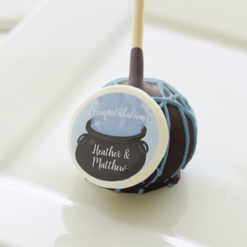 A Baby is Brewing Witch Baby Shower Gothic Blue Cake Pops