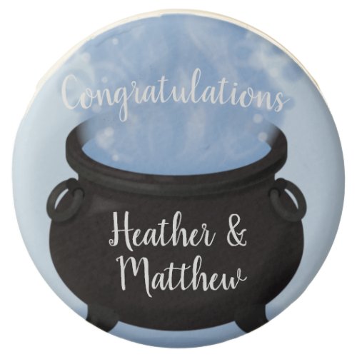 A Baby is Brewing Witch Baby Shower Gothic Blue Chocolate Covered Oreo