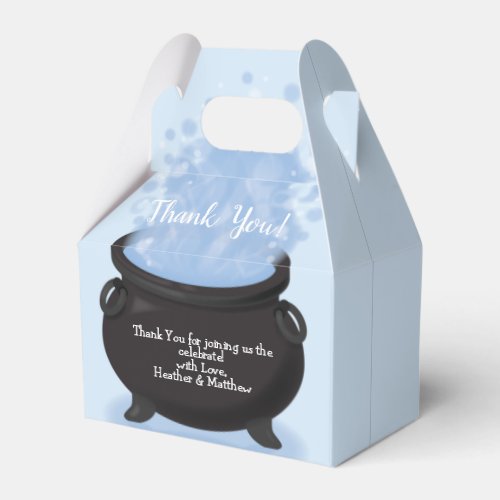 A Baby is Brewing Witch Baby Shower Gothic Blue Favor Boxes