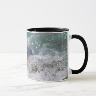 A baby seal surfing mug
