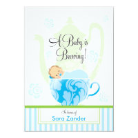 A Baby Shower Tea Party  |  Boy Card