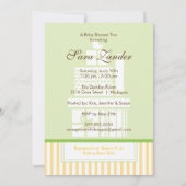 A Baby Shower Tea Party  |  Gender Neutral Twins Invitation (Back)
