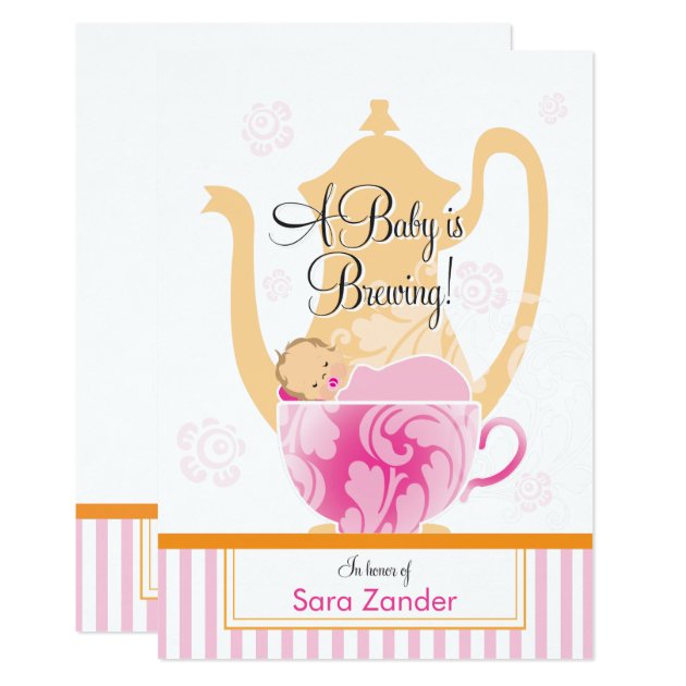 A Baby Shower Tea Party  |  Girl Invitation