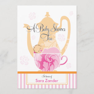 A Baby Shower Tea Party Girl Invitation
