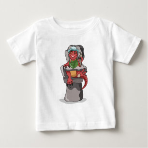 A Baby Tyrannosaurus Rex Sitting In A High Chair. Baby T-Shirt