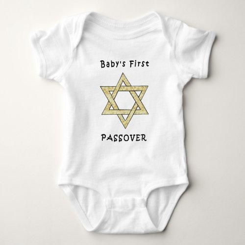 A Babys First Passover Baby Bodysuit
