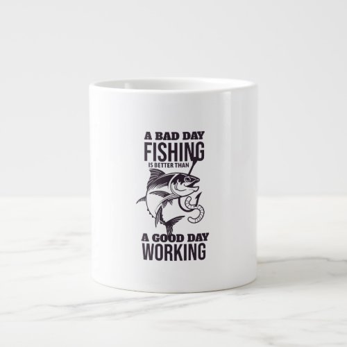 A bad day fishing giant coffee mug