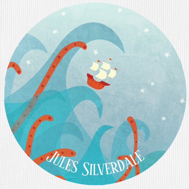 A Bad Day for Sailors Custom Name Labels (Sailing boat personalized name label)