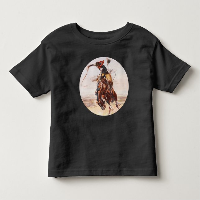 "A Bad Hoss" Bucking Bronco Toddler T-shirt (Front)