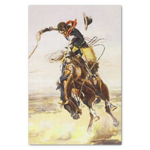 A Bad Hoss by Charles M Russell Tissue Paper