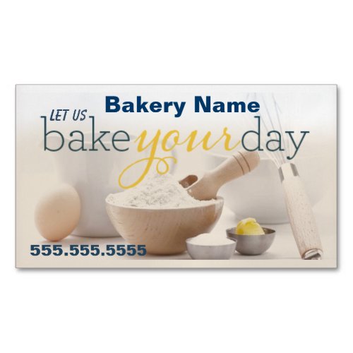 A Bakers Custom Magnetic Business Card