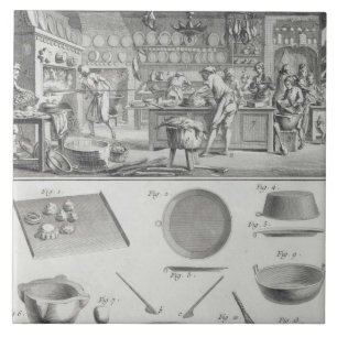 A baker's kitchen and equipment, from the 'Encyclo Ceramic Tile
