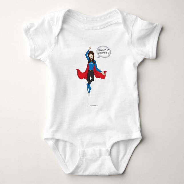 A balance t-shirt for kids and babies baby bodysuit (Front)
