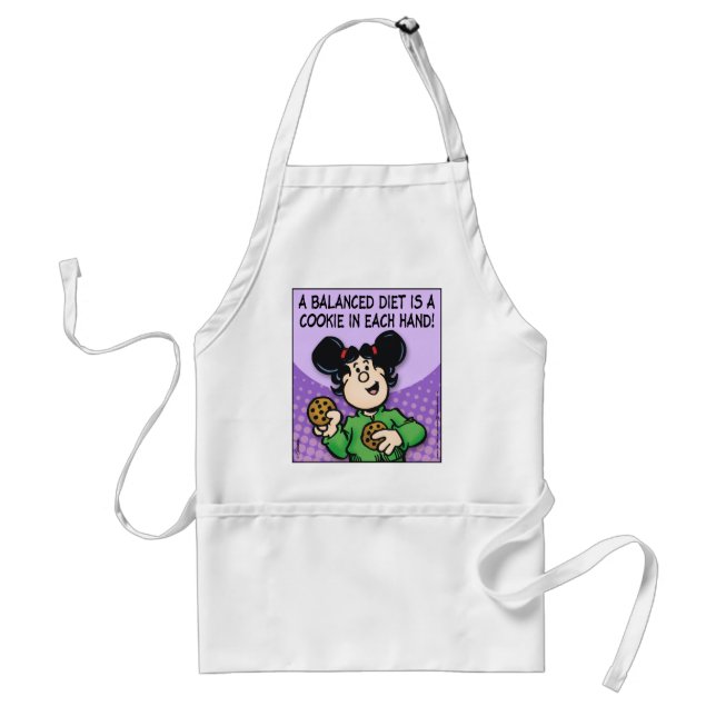 A Balanced Diet Adult Apron (Front)