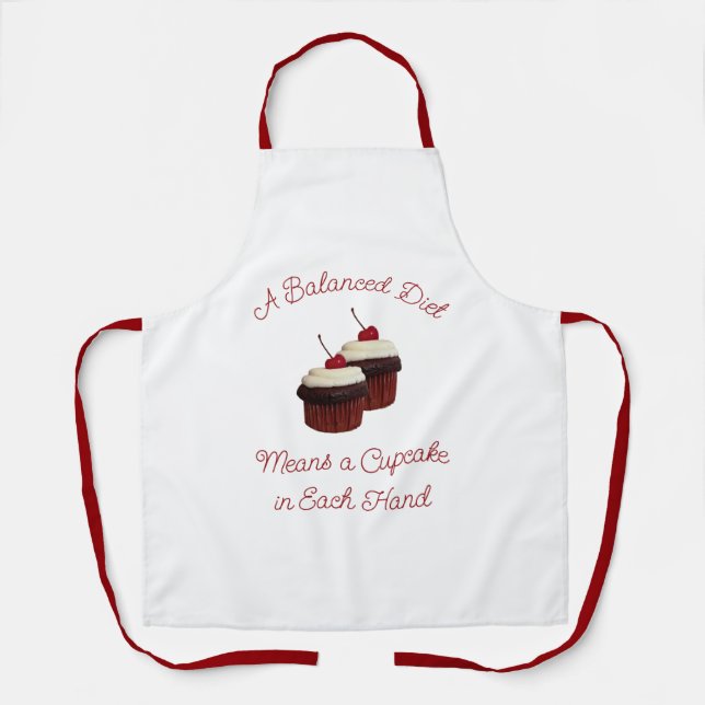 A Balanced Diet Delicious Double Chocolate Cupcake Apron (Front)