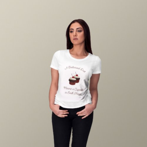 A Balanced Diet Delicious Double Chocolate Cupcake T_Shirt