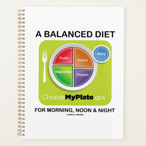 A Balanced Diet For Morning Noon And Night MyPlate Planner