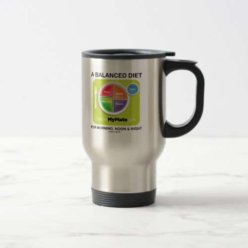 A Balanced Diet For Morning Noon And Night MyPlate Travel Mug