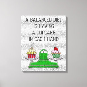 A Balanced Diet Illustration Canvas Print