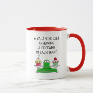 A Balanced Diet Illustration Mug