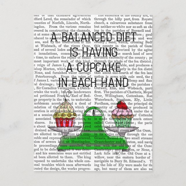 A Balanced Diet Illustration Postcard (Front)