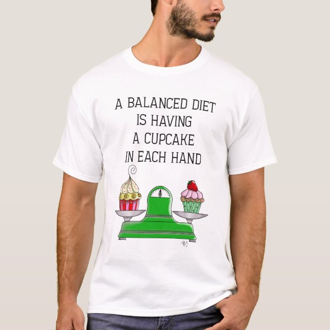 A Balanced Diet Illustration T-Shirt (Front)