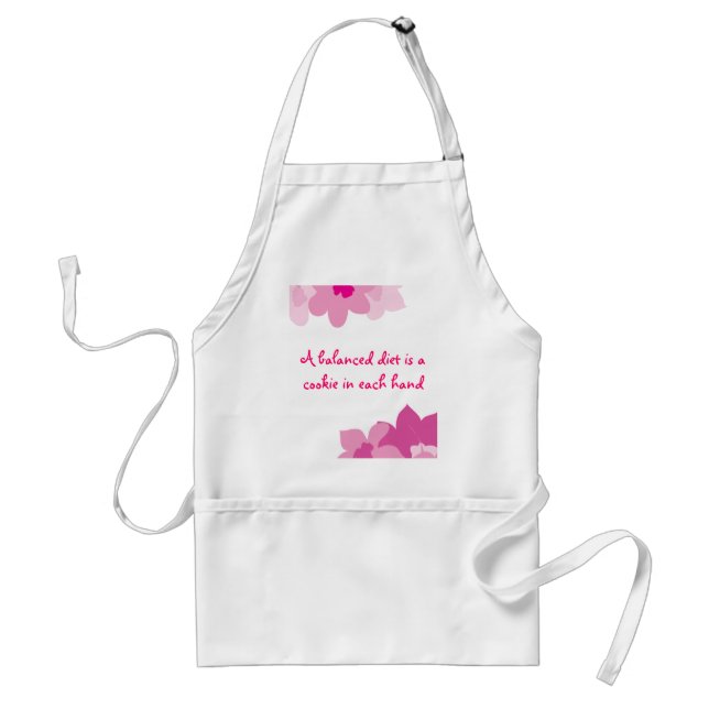 A balanced diet is a ... adult apron (Front)