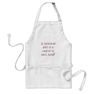 A balanced diet is a cookie in each hand! adult apron